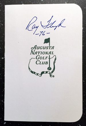 Raymond Floyd Signed Masters Scorecard