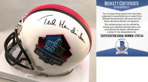 Ted Hendricks Signed Mini Helmet Oakland Raiders HOF Beckett BAS