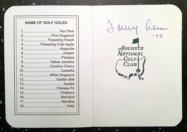 Tommy Aaron Signed Masters Scorecard 5