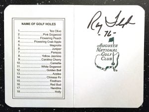 Masters Champion Raymond Floyd Signed Masters Scorecard 2