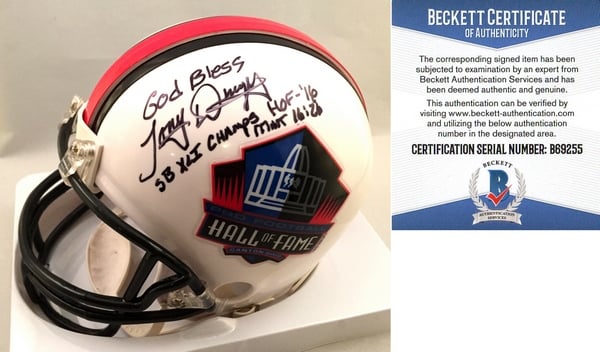 Indianapolis Colts Tony Dungy Signed Mini Helmet HOF 16 SB XBL Champs Beckett BAS COA