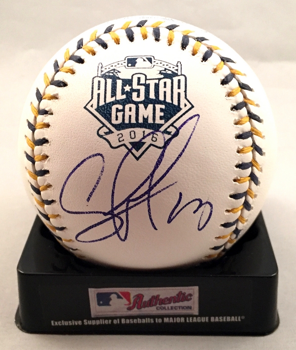 Salvador Perez Signed 2016 All Star MLB Baseball 2015 World Series Champs Kansas City Royals