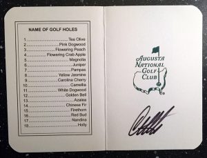 Masters Champion Craig Stadler Signed Masters Scorecard