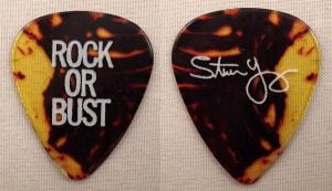 Stevie Young Authentic 2016 AC/DC Tour Used Guitar Pick Angus Young
