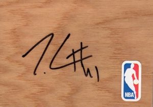 Utah Jazz Trey Lyles Signed FloorBoard
