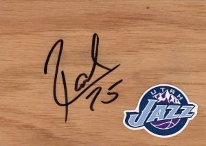 Utah Jazz Raul Neto Signed FloorBoard