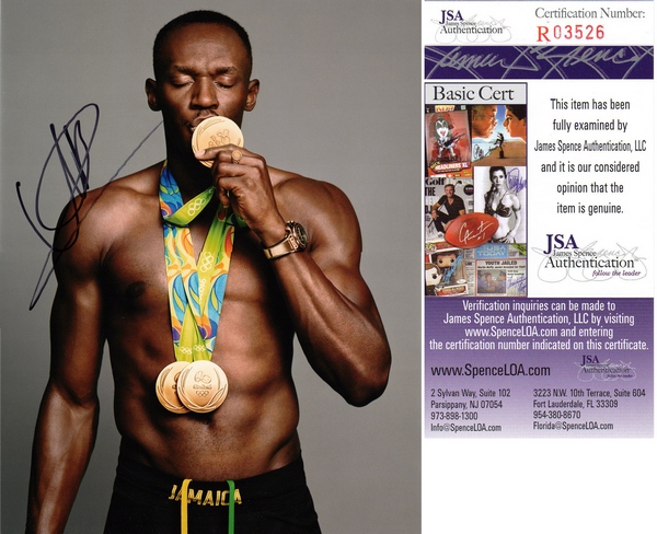 Usain Bolt Signed Rio 2016 Olympics 11x14 Photo JSA Authenticated