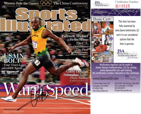 Usain Bolt Autographed Rio 2016 Olympics 11x14 Photo JSA Authenticated