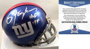 New York Giants Lawrence Taylor Signed Mini Helmet Beckett BAS COA