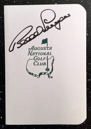 Bernhard Langer Signed Masters Scorecard 4