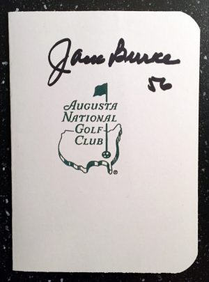 Jack Burke Signed Masters Scorecard 5