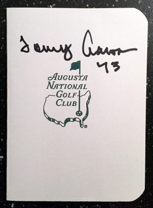 Tommy Aaron Signed Masters Scorecard 7