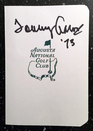 Tommy Aaron Signed Masters Scorecard 8