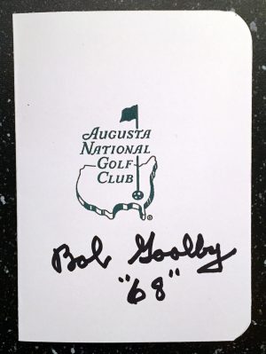 Bob Goalby Signed and Dated Masters Scorecard 5