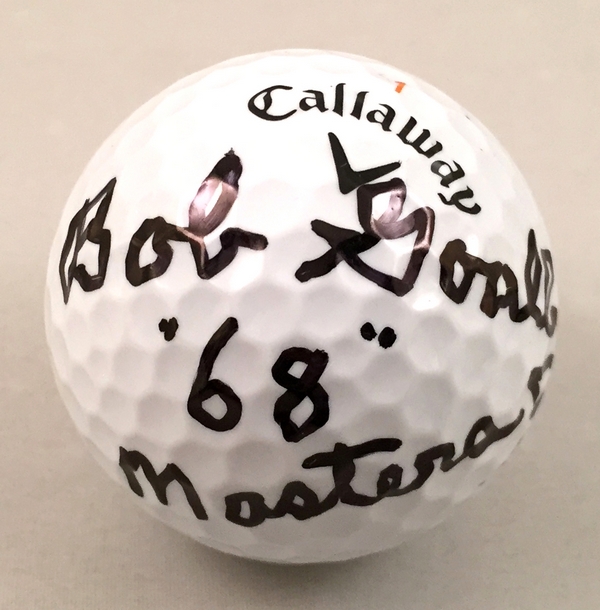 Bob Goalby Signed Golf Ball Masters Champion 68