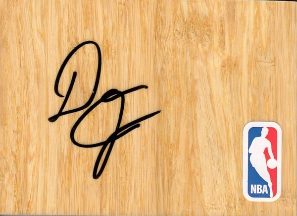 Golden State Warriors Damian Jones Signed FloorBoard