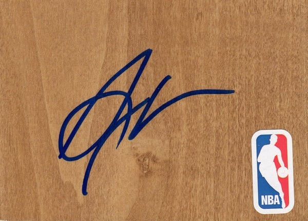 Milwaukee Bucks Greg Monroe Signed FloorBoard