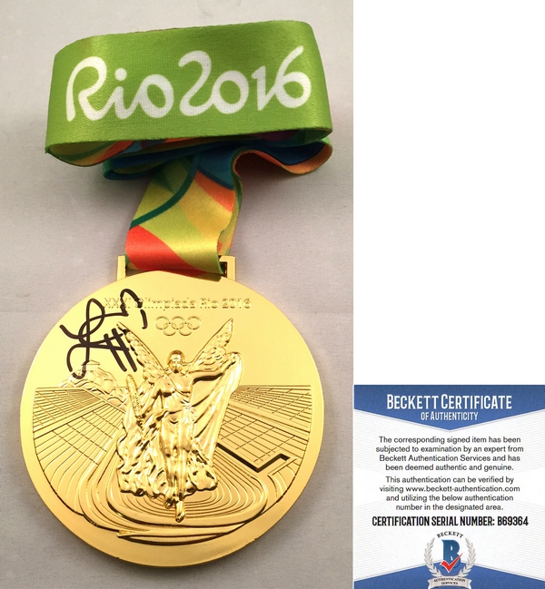 Laurie Hernandez Signed Rio Gold Medal Olympics Gymnastics Beckett BAS COA