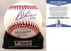Aledmys Diaz Signed Authentic MLB Baseball St. Louis Cardinals Beckett BAS