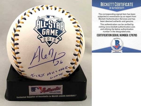 St. Louis Cardinals Aledmys Diaz Signed 2016 MLB All Star Baseball Beckett BAS
