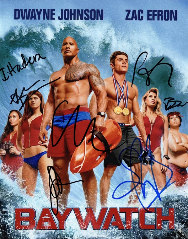 Baywatch Cast Signed 11x14 Photo Kelly Rohrback Priyanka Chopra Others