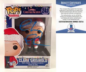 Chevy Chase Signed Funko Pop Christmas Vacation Clark Griswold Beckett BAS