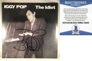 Iggy Pop Signed Vinyl LP Album The Idiot Beckett BAS