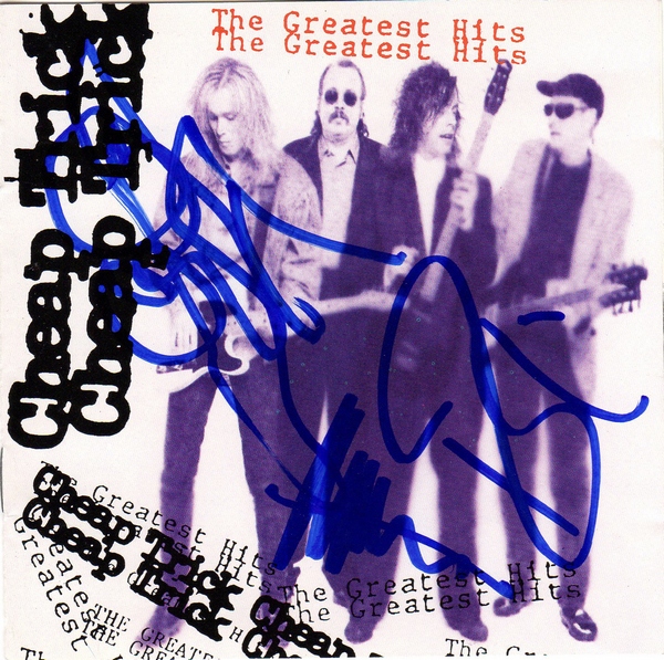 Cheap Trick Band Signed CD Cover Rick Nielsen Robin Zander Tom Petersson