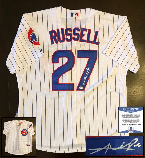 Chicago Cubs Addison Russell Signed Jersey Beckett BAS