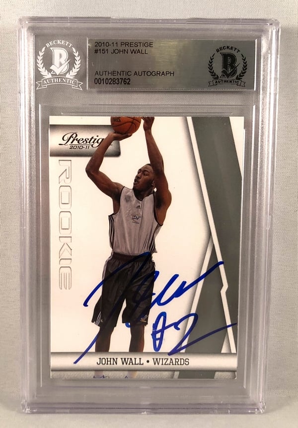 John Wall Signed 2010-2011 Panini Prestige Rookie Card #151 Beckett BAS