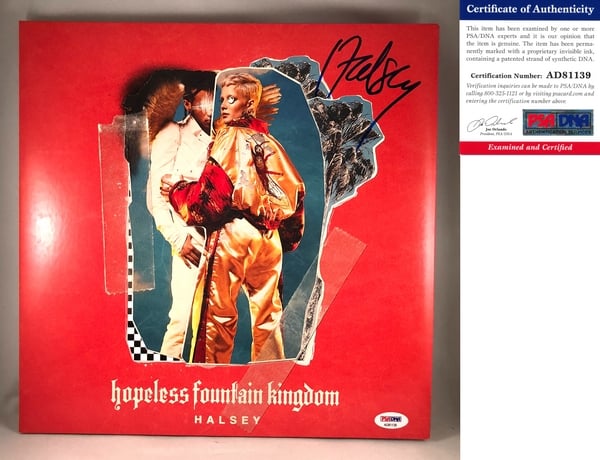 Halsey Signed Vinyl LP Album Hopeless Fountain Kingdom PSA/DNA