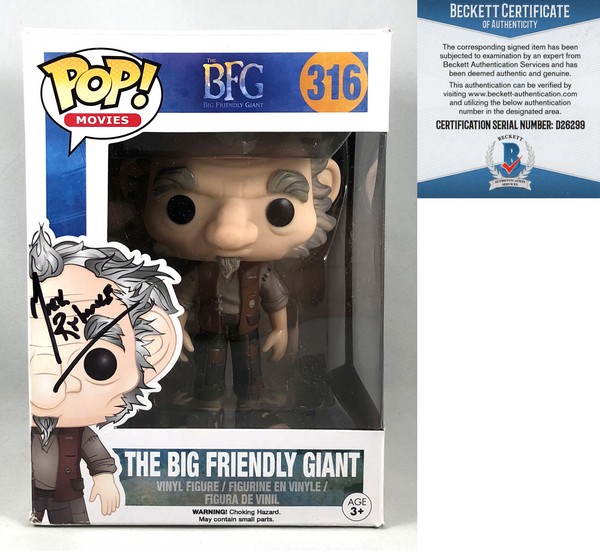 Mark Rylance Signed Funko Pop BFG Beckett BAS