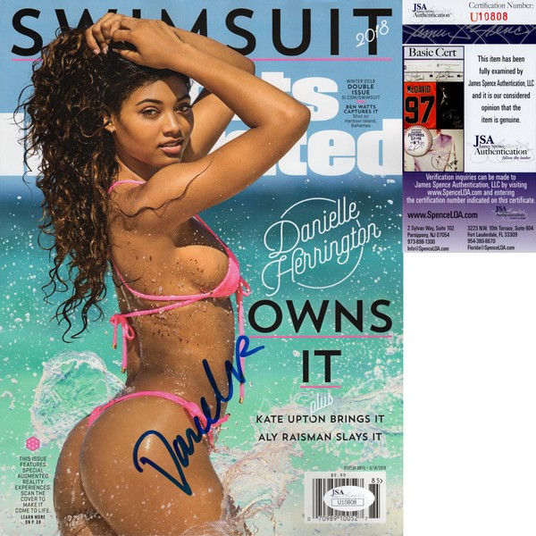 Danielle Herrington Signed 2018 Sports Illustrated Swimsuit Magazine SI JSA 3