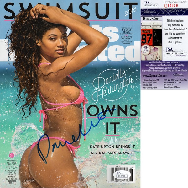 Danielle Herrington Signed 2018 Sports Illustrated Swimsuit Magazine SI JSA 5