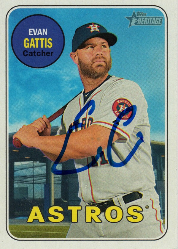 Houston Astros Evan Gattis Signed Trading Card 2018 Heritage
