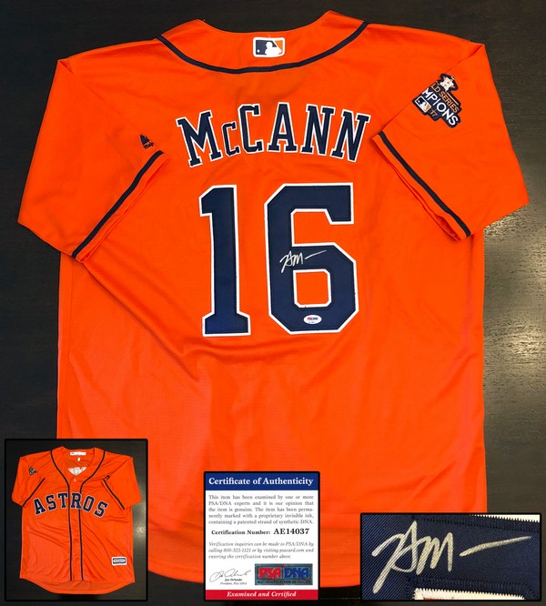 Houston Astros Brian McCann Signed Jersey PSA/DNA