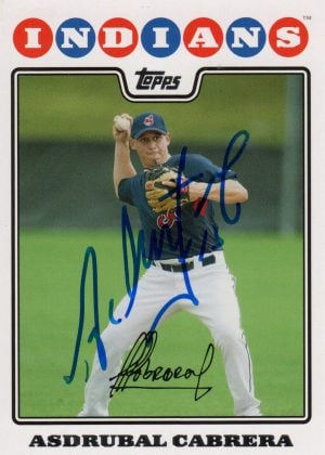 Cleveland Indians Asdrubal Cabrera Signed 2008 Topps Trading Card #CLE3