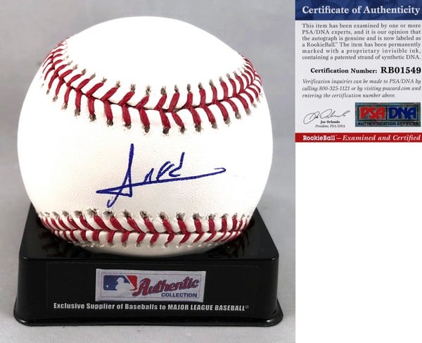 New York Mets Amed Rosario Signed Authentic MLB Baseball PSA/DNA