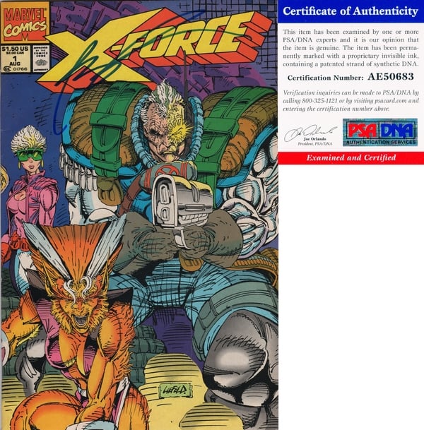 Rob Liefeld Signed Comic Book X-Force Issue #1 PSA/DNA