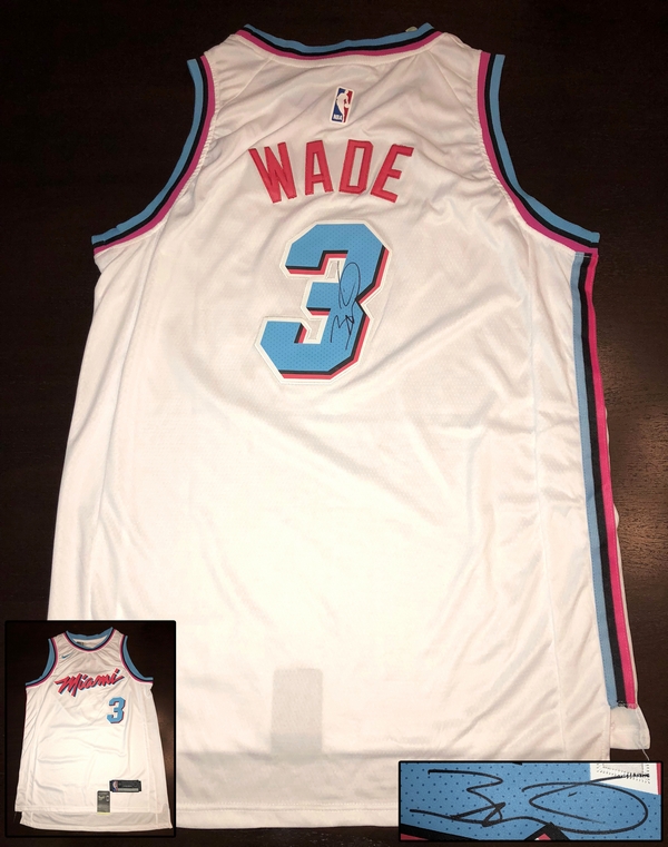 Miami Heat Dwyane Wade Signed Miami Vice Jersey Beckett