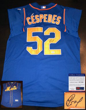 New York Mets Yoenis Cespedes Signed Jersey PSA/DNA 3