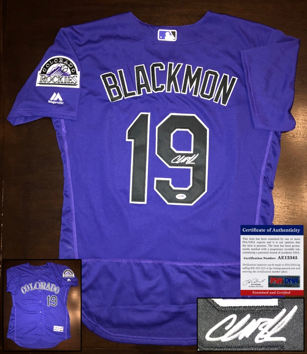 Colorado Rockies Charlie Blackmon Signed Jersey PSA/DNA