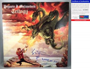 Yngwie Malmsteen Signed Vinyl LP Album Trilogy PSA/DNA