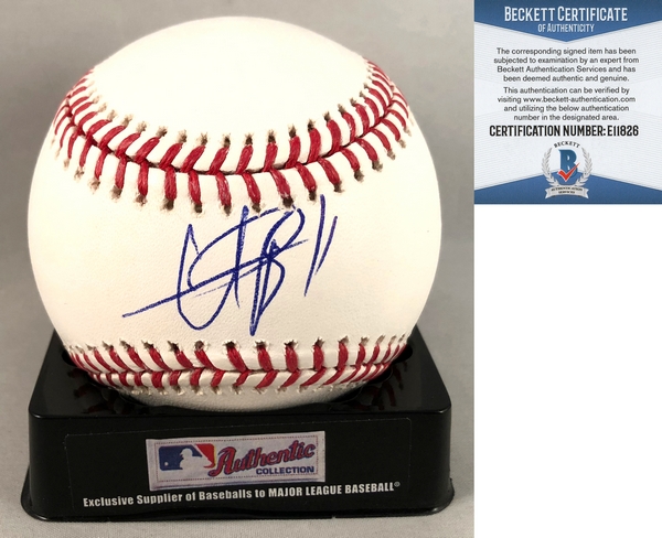 Usain Bolt Signed Authentic MLB Baseball 2016 Rio Olympics Gold 1 Beckett