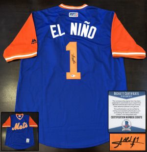 Amed Rosario Signed Jersey Nickname El Nino Beckett BAS