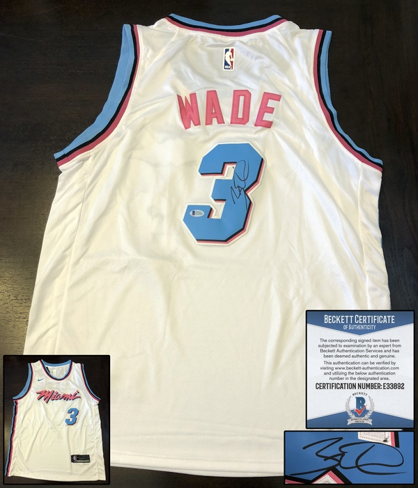 Miami Heat Dwyane Wade Signed Miami Vice Jersey Beckett BAS