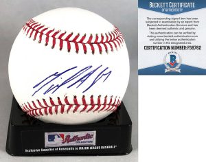 New York Yankees Miguel Andujar Signed Authentic MLB Baseball Beckett BAS