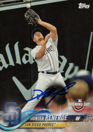 San Diego Padres Hunter Renfroe Signed Trading Card 2018 Topps Opening Day #87
