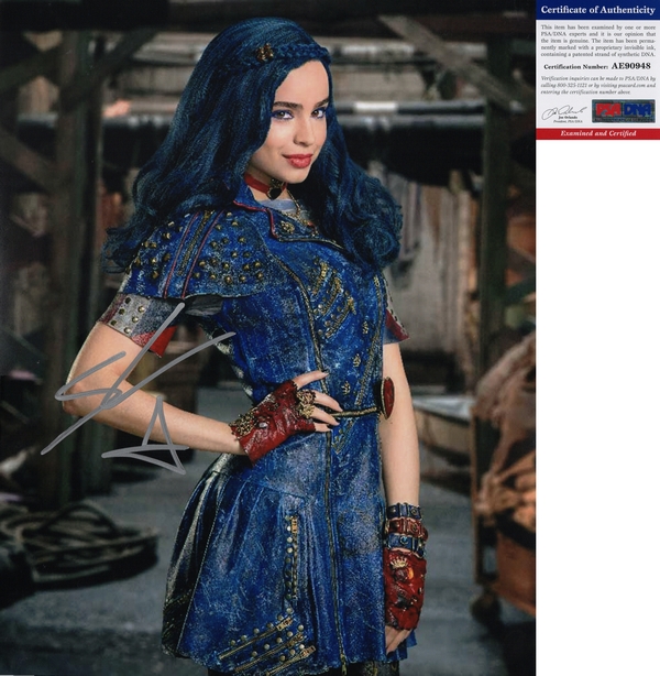 Sofia Carson Signed 11x14 Photo Descendants Evie PSA/DNA