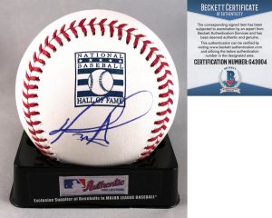 Boston Red Sox David Ortiz Signed HOF Baseball Beckett BAS